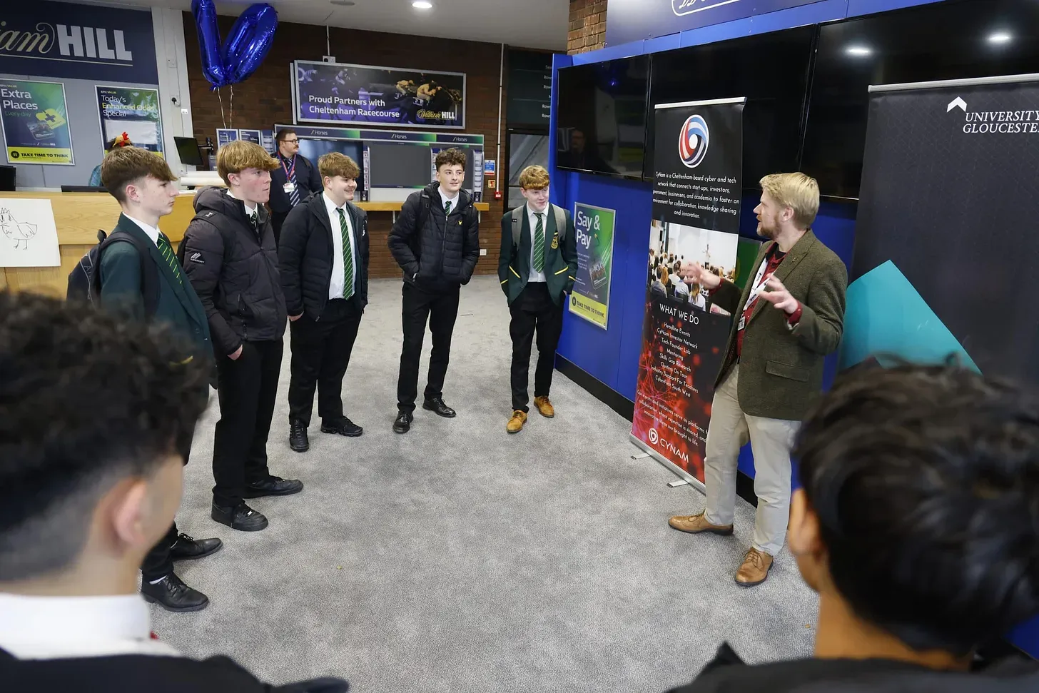 Andy briefing the kids on the activity