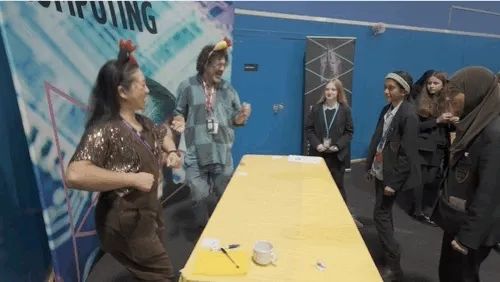 Dancing like chickens